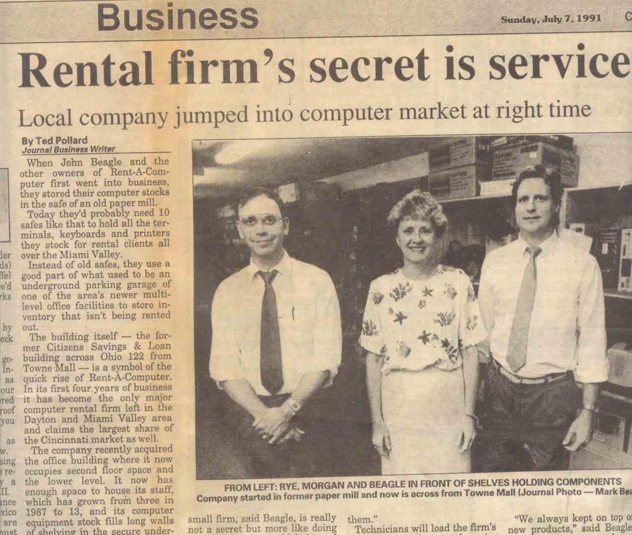 Historical photo from Rentacomputer.com archives