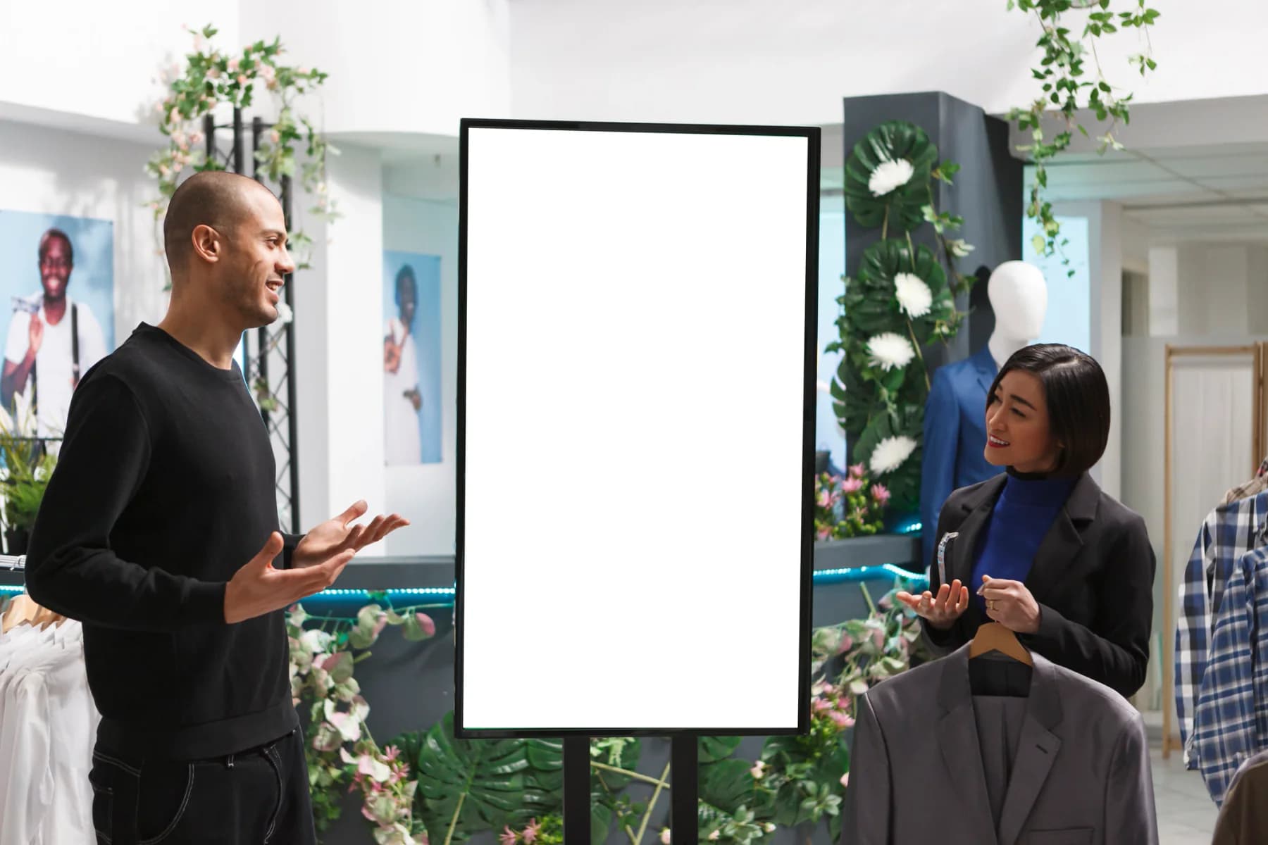 Digital signs used throughout a conference venue for schedules directions and event messaging