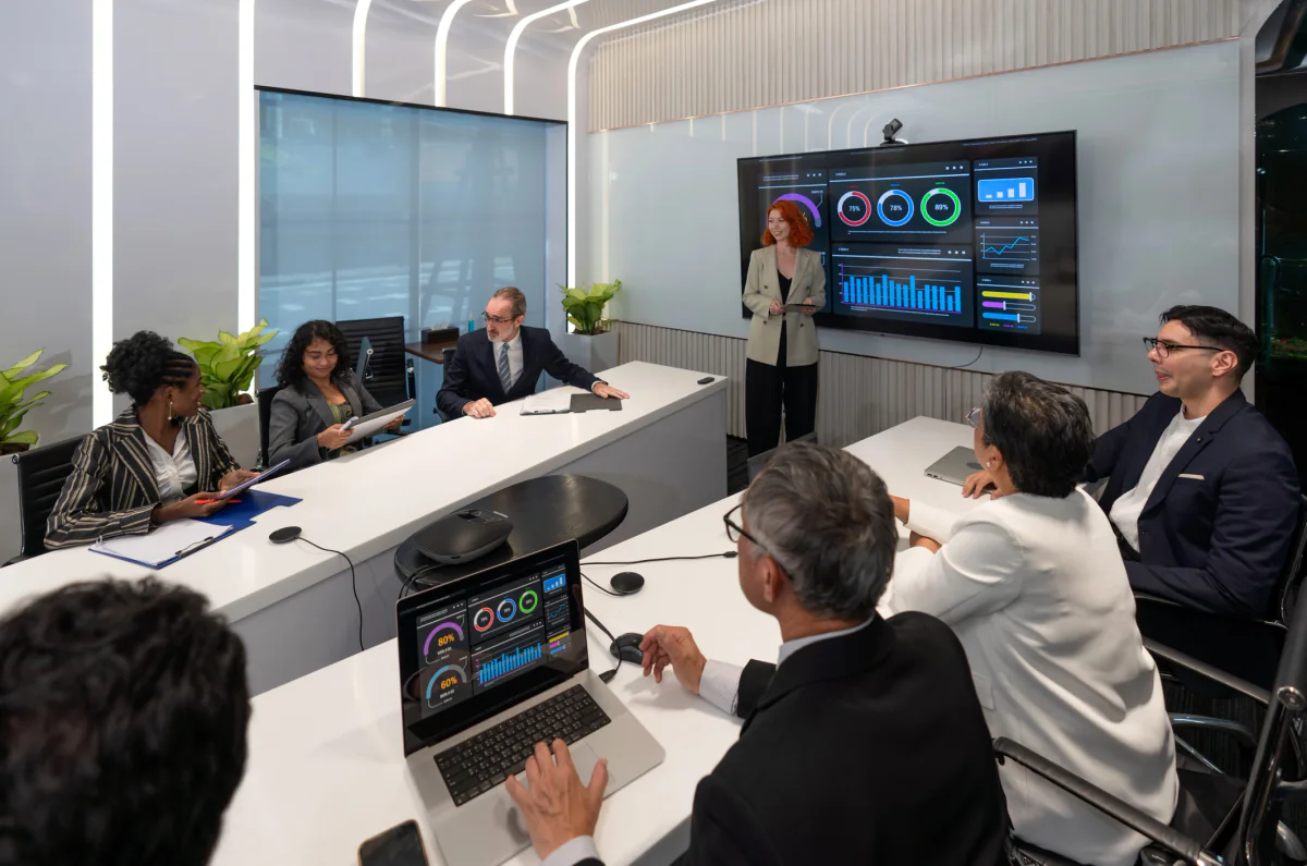 Event television setup used in lobby registration and sponsor messaging environments