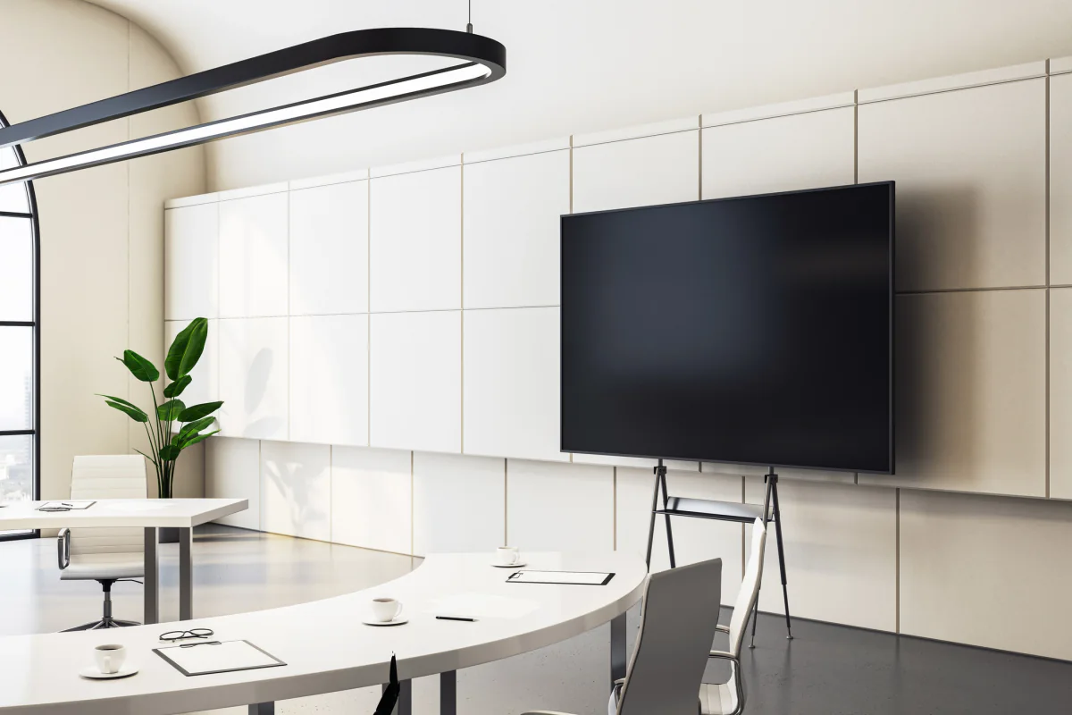 Premium television setup for high impact product demos executive events and branded presentations