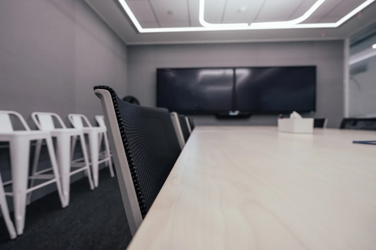 Presentation television setup for meeting rooms training spaces and breakout session communication
