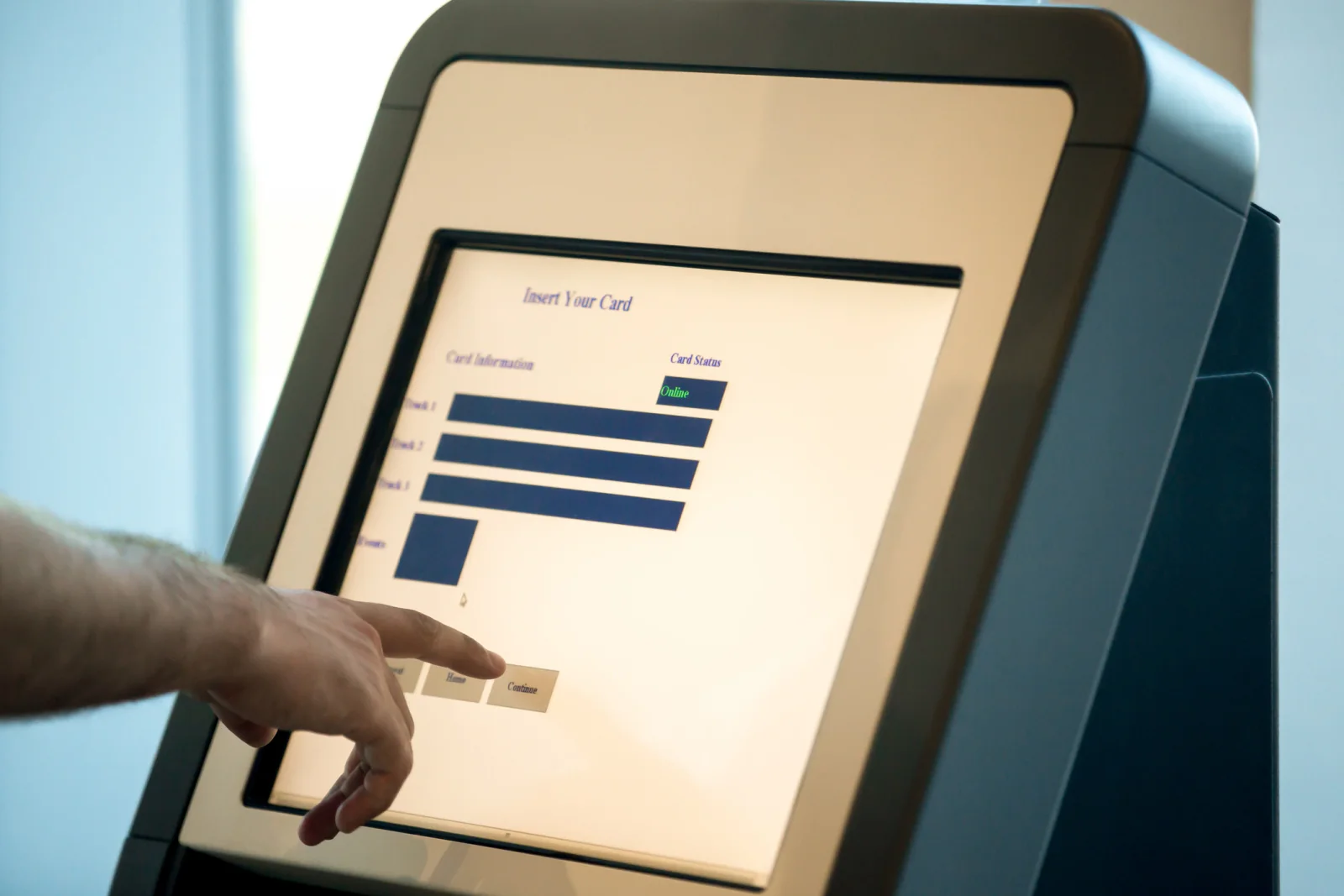 Touchscreen being used in an experiential marketing activation for product exploration and visitor engagement