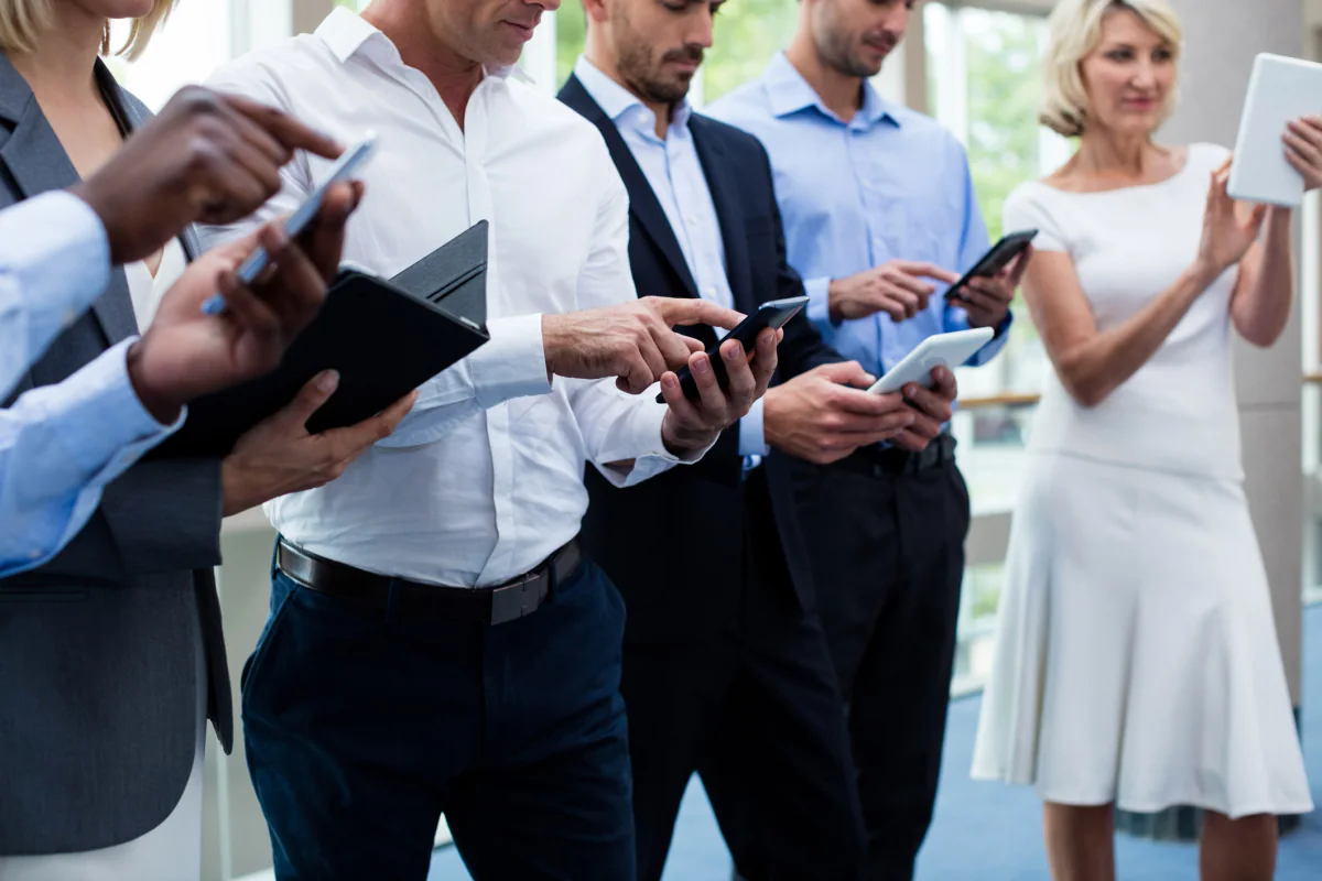 Smartphone rentals staged for event staff distribution, mobile operations, and temporary device deployment