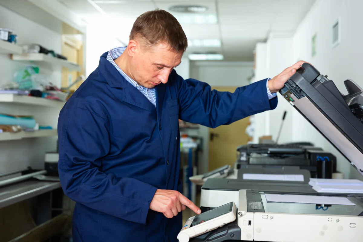 Office team scanning large volumes of documents for audit and legal review workflows