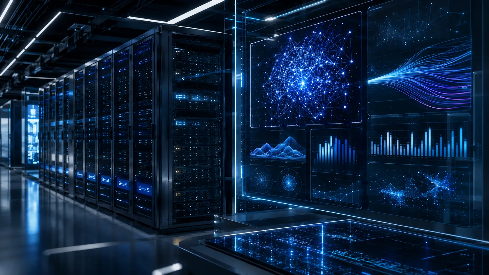 AI compute server rental environment with high memory and GPU accelerated infrastructure for temporary enterprise workloads