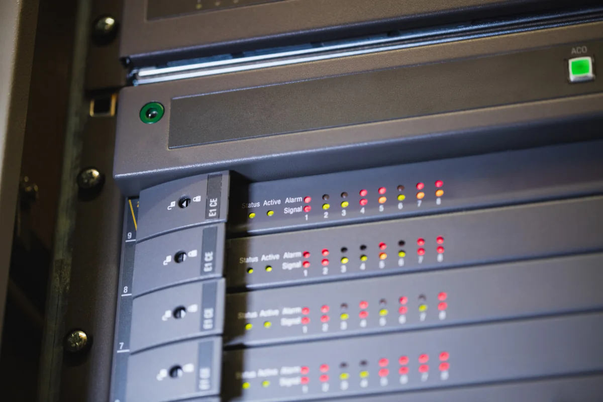 Rack mounted rental servers installed in a temporary data center environment for backend workloads and infrastructure testing