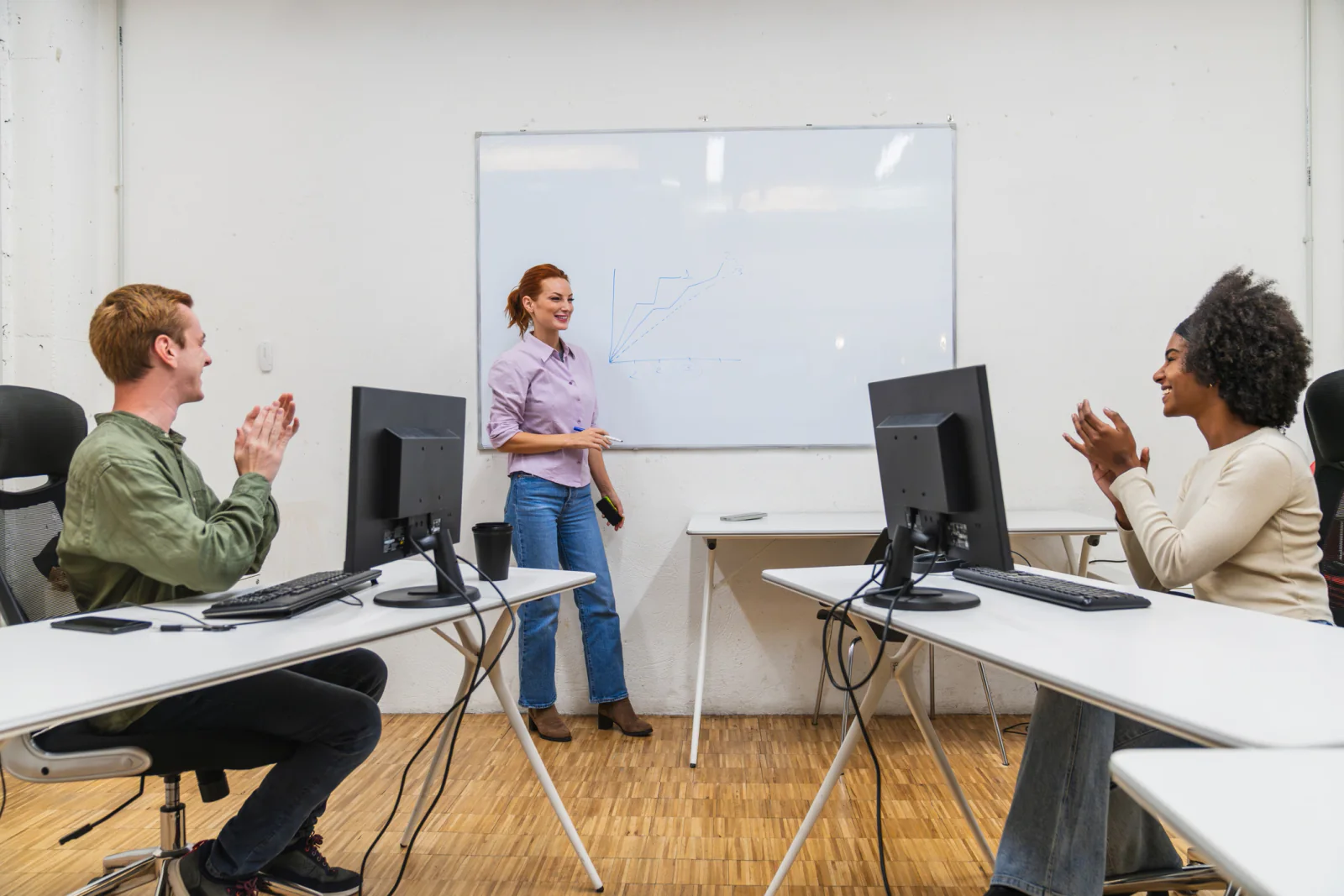 Multi-site classroom deployment with standardized training laptops, accessories, and coordinated delivery planning across several locations