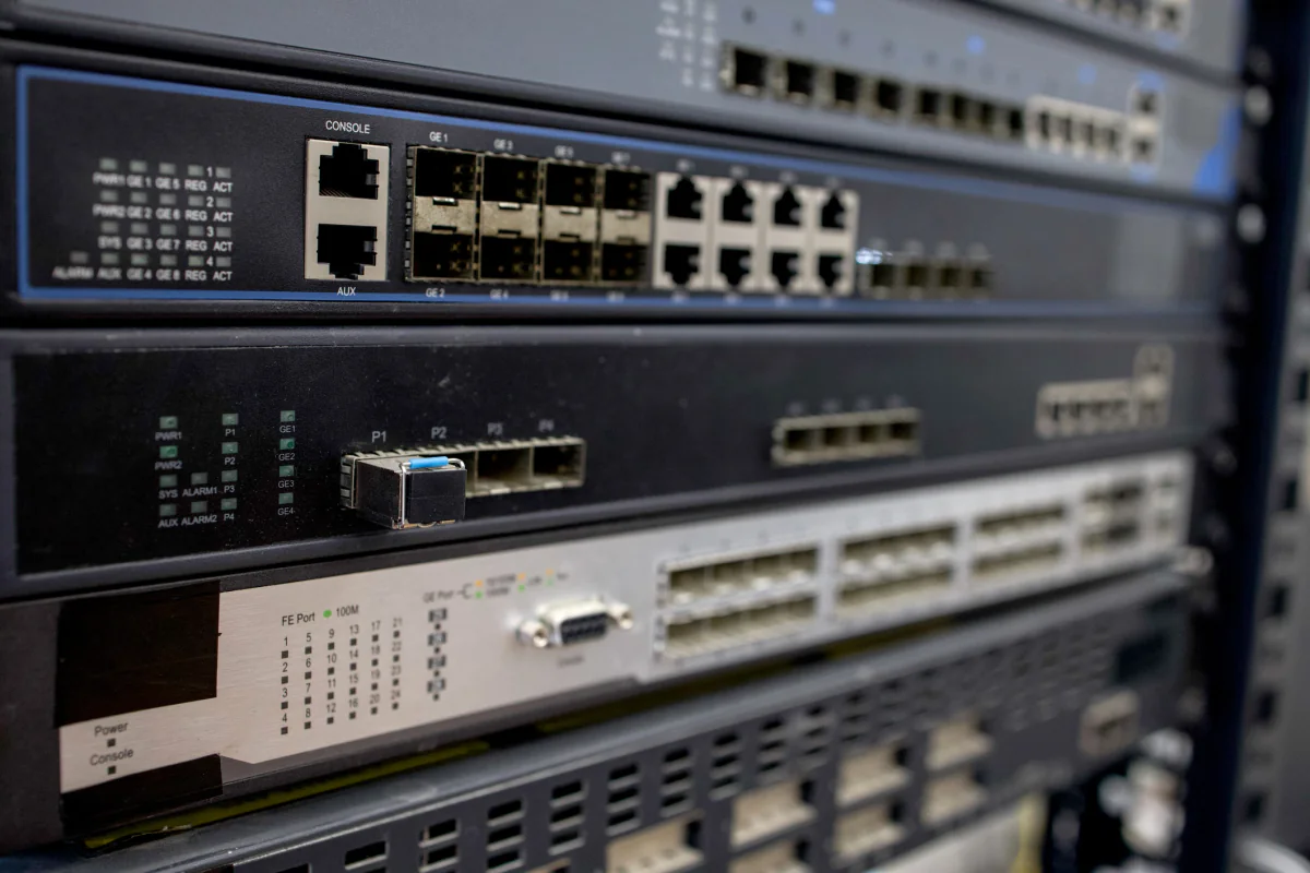 Enterprise Cisco switch rentals installed for temporary office campus and business project network deployments
