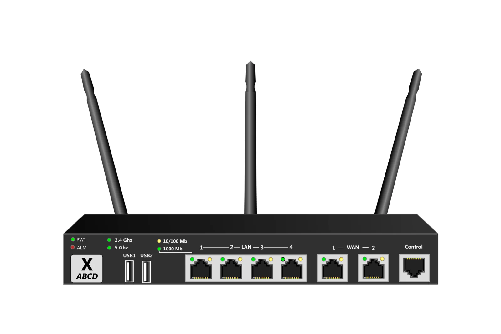 Enterprise cellular router rental with multiple antennas for managed temporary internet backup connectivity and event WiFi deployments