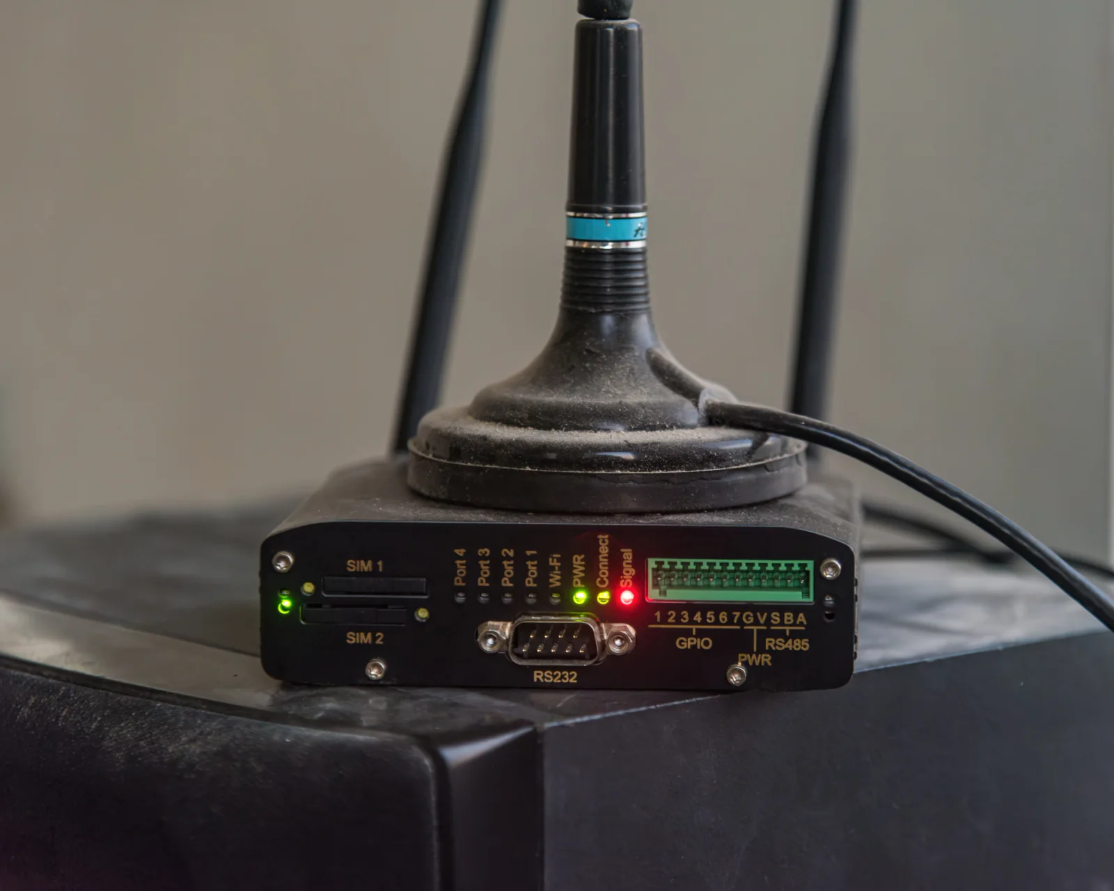 Cradlepoint router installed as a failover internet link supporting a critical workstation and temporary operations environment