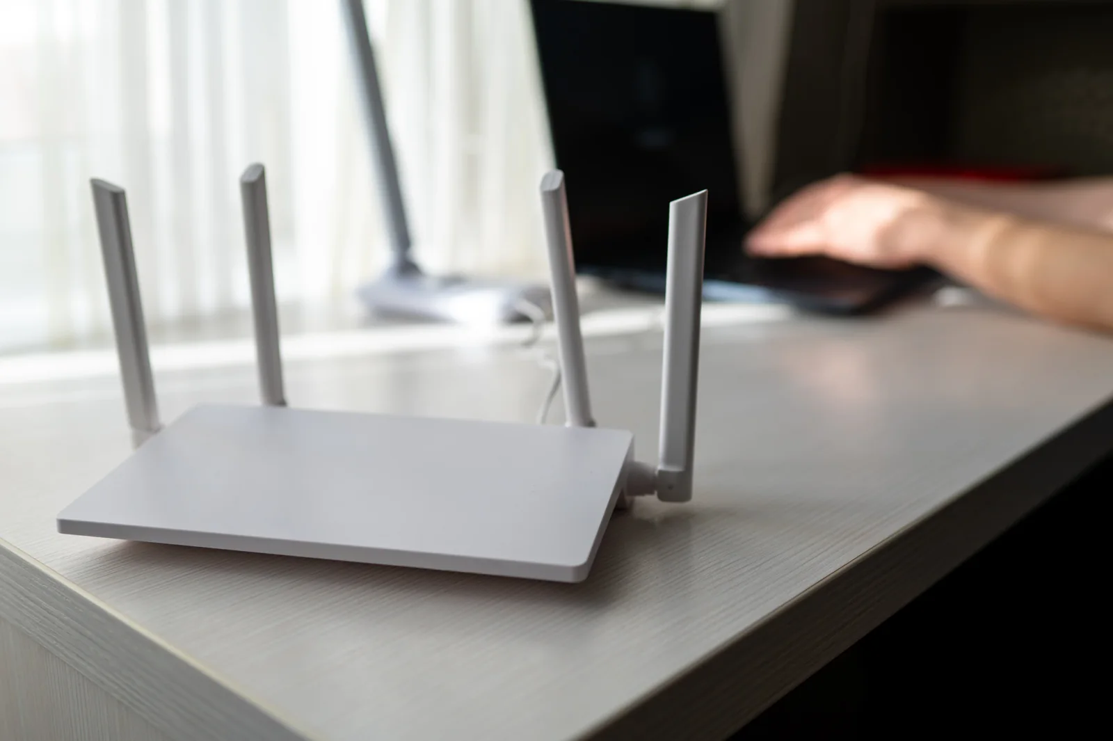 Pepwave router installed in a rack as a failover internet link for a temporary operations environment