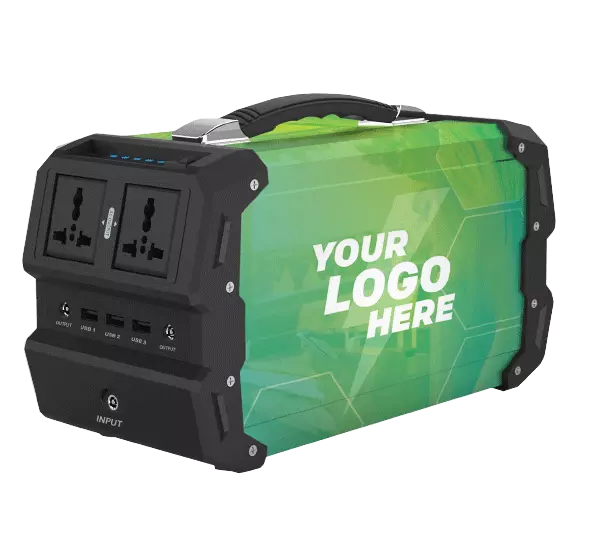Portable battery rental with AC outlets and USB ports for event charging stations