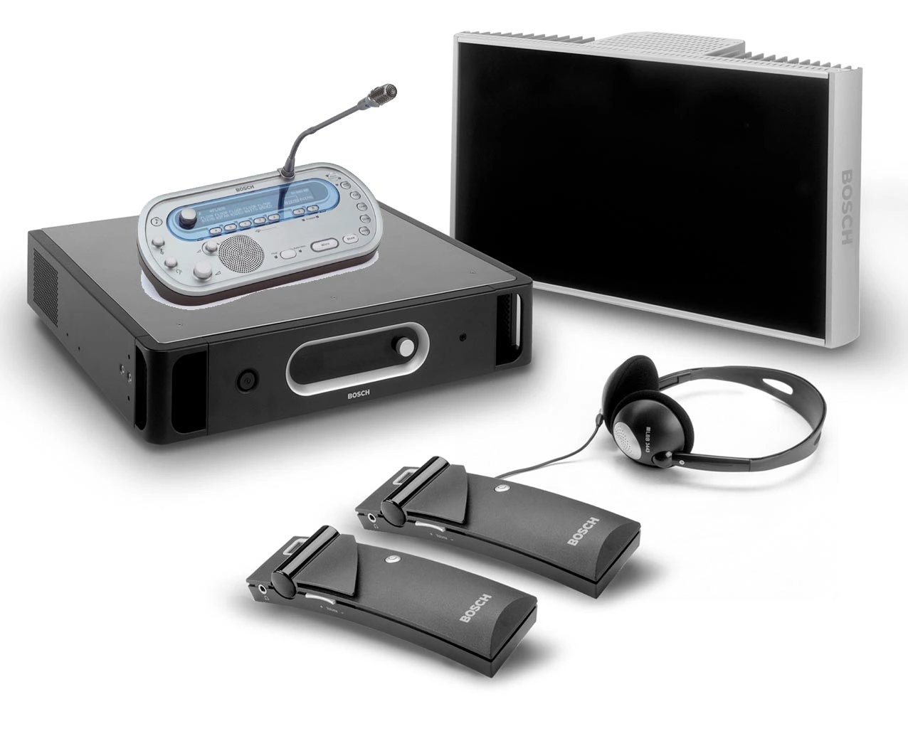 Professional interpreter console for simultaneous conference interpretation