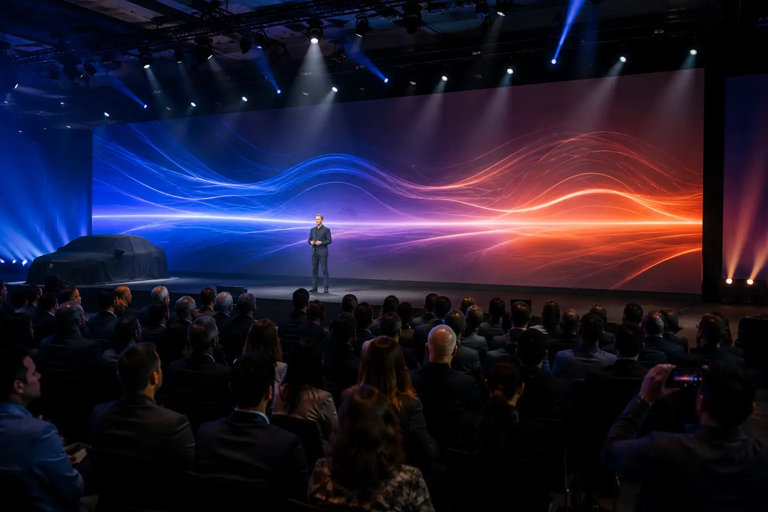 LED wall and display rentals used for a product launch and brand activation environment