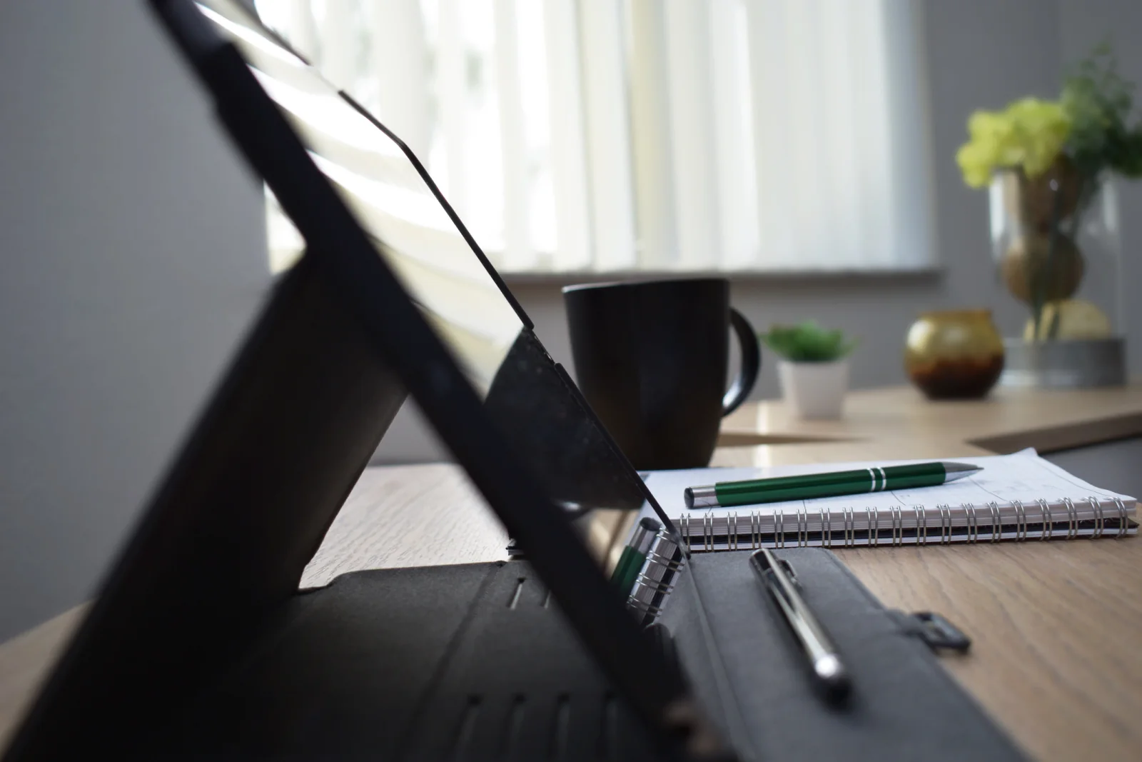 Microsoft Surface rental devices with accessories and displays set up for presentations, demos, and mobile work teams
