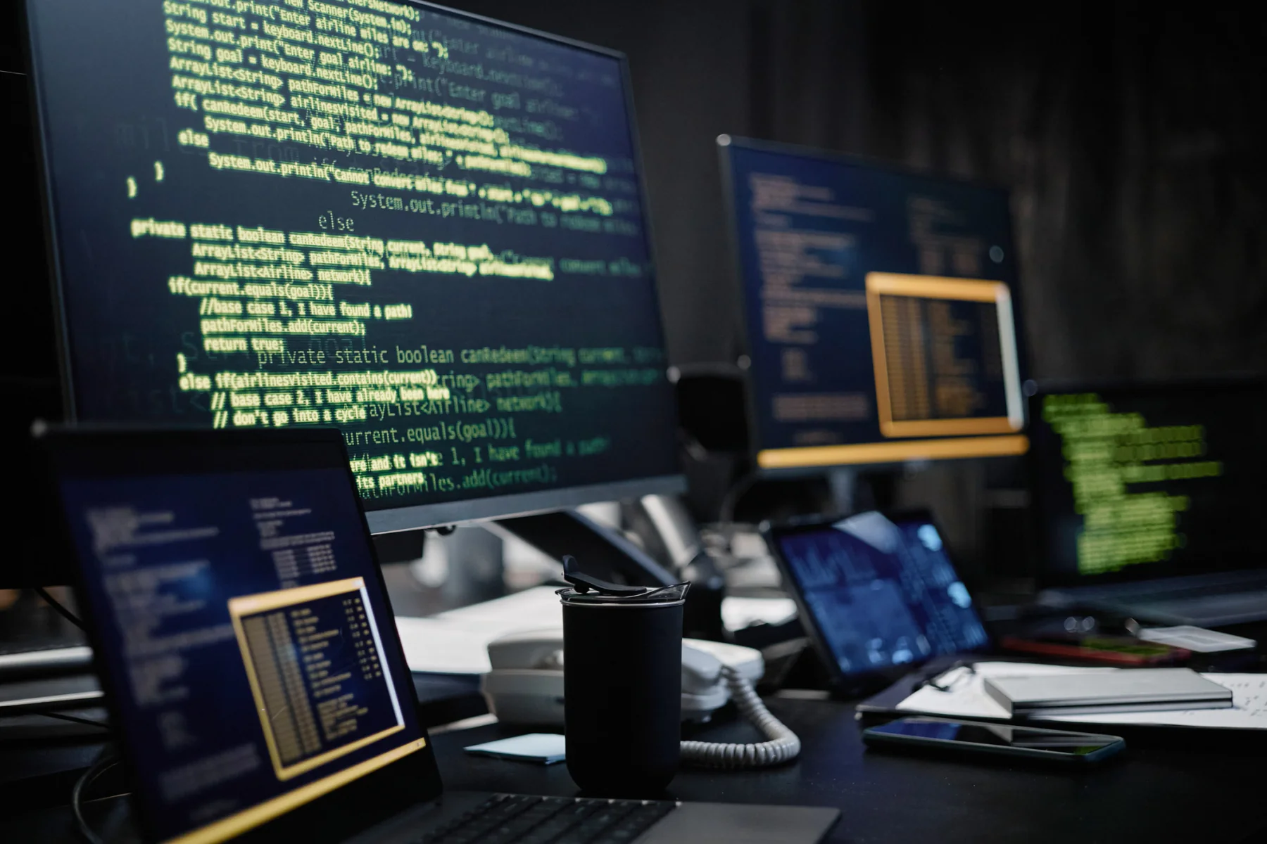 Developer working on workflow automation and integration dashboards