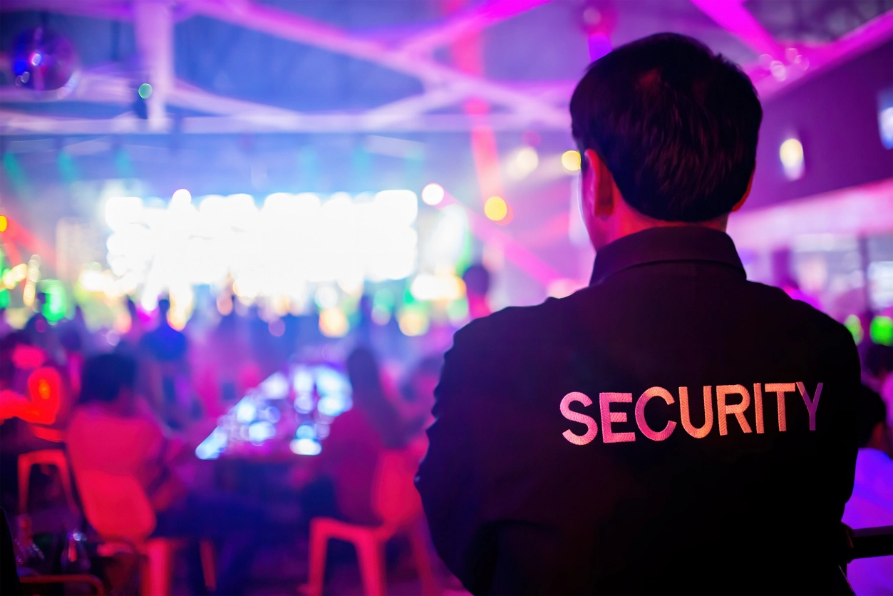 Professional event security staff supporting controlled attendee access and venue operations